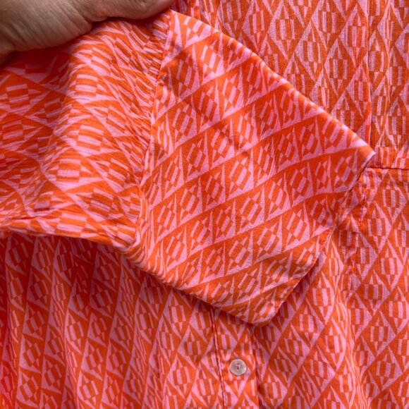 🆕 Free People | Rillo Orange Long Sleeve Mini Shirt Dress | S - Picture 7 of 16